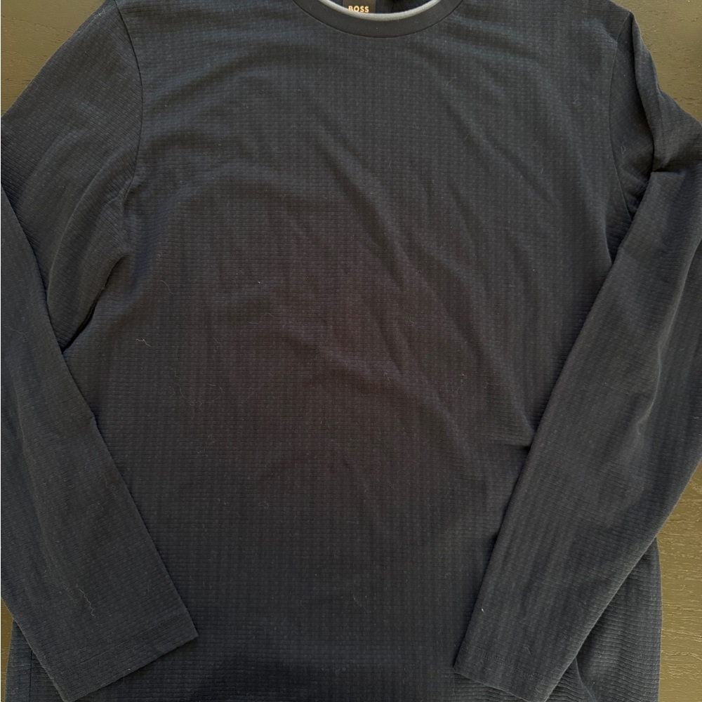 Boss Dark Gray Textured Tee